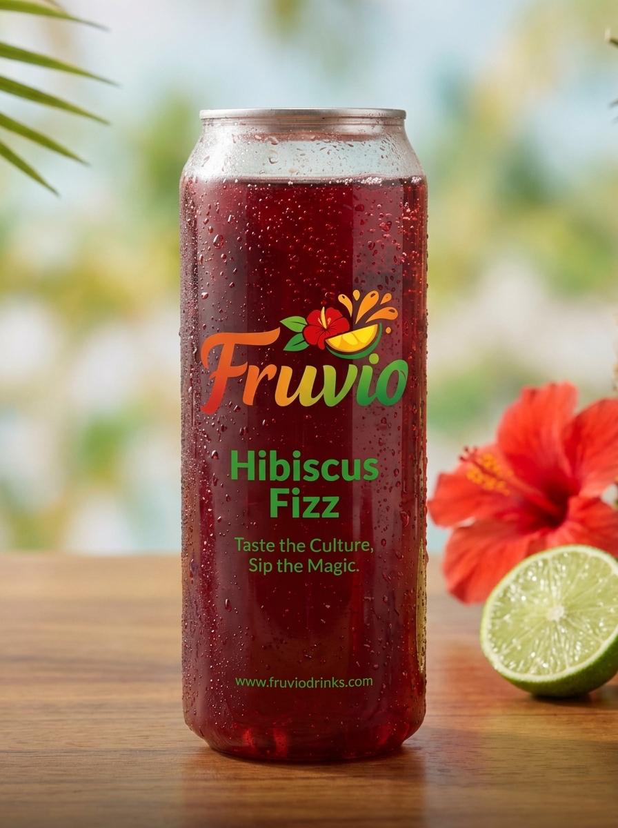 Hibiscus Fizz (500ML) – Sparkling Hibiscus Drink with Citrus Infusion | Fruvio